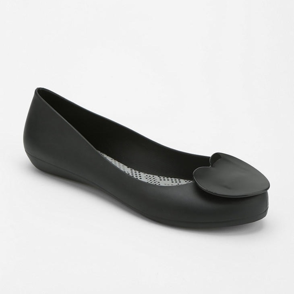 Mel Dreamed by Melissa Black Heart Ballerina Flat